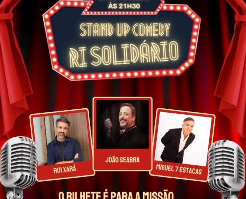 cartaz do evento de stand up comedy ri solidário