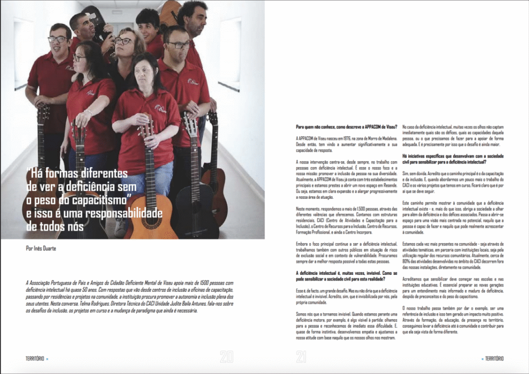 página do artigo da focussocial sobre a appacdm