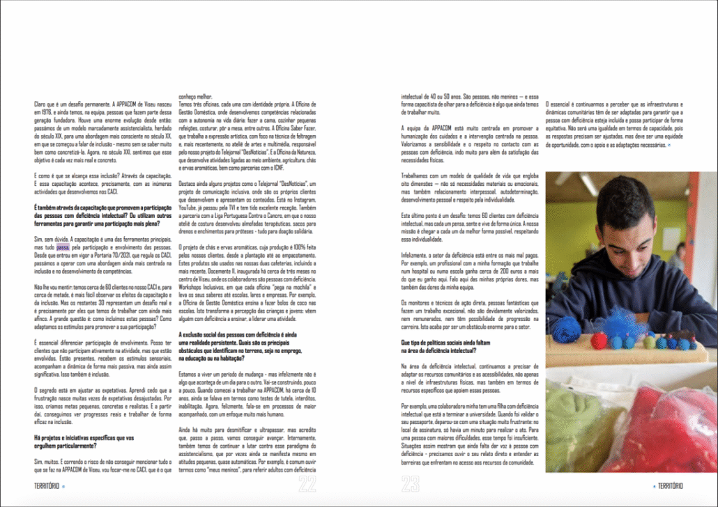 página do artigo da focussocial sobre a appacdm