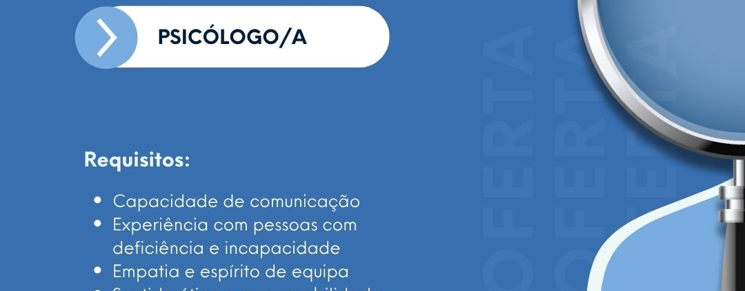Oferta de Estágio Psicólogo