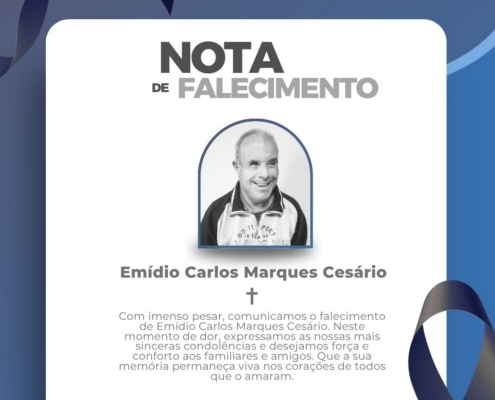 Nota de Falecimento Emídio Carlos Marques Cesário
