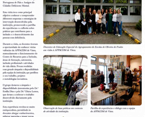 Visita docentes de Educação Especial do Agrupamento de Escolas de Oliveira de Frades
