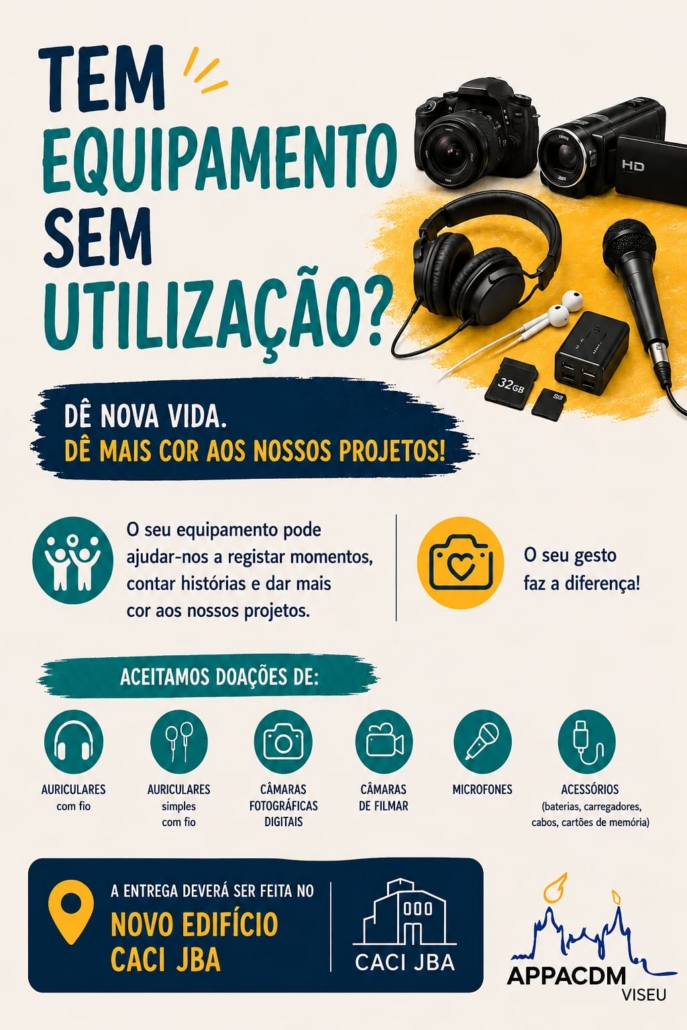 Tem equipamento sem utilização? Dê-lhe uma nova vida!